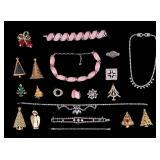 Vintage Christmas and Rhinestone Jewelry