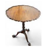 English Pie-Crust Tilt Top Table