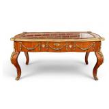 French-Style Coffee Table w/ Bronze Mounts