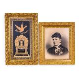 Pair of Memorial Pieces in Gilt Frames