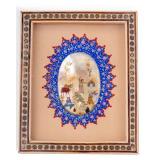 Persian Framed Hand Painted Abalone Shell
