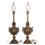 Victorian Cast Bronze Oil Lamp Conversions