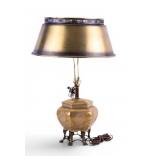 Vintage Moriage Gilt Porcelain Table Lamp