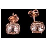 14K Rose Gold Stud Earrings