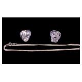 Sterling Rings and Box Chain