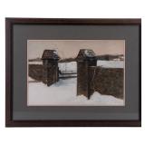 G. McGaffney Pastel Winter Landscape
