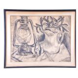 Impressionist Graphite Drawing, Signed