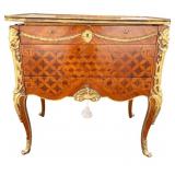 French Writing Desk with Inlay and Mounts