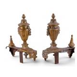 Bronze Classical Urn Andirons
