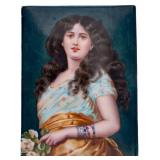 KPM Hand Painted Porcelain Plaque