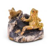 Carved Serpentine Stone Frog Statuette