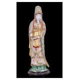 Chinese Satsuma Style Guanyin Figural Lamp