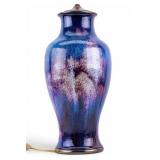 Chinese Flambe Glazed Porcelain Table Lamp