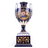 Antique Vienna Porcelain Urn w/ Figural Reserve