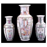 3 Decorative Chinese Vases