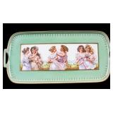 Antique Royal Vienna Handled Porcelain Platter