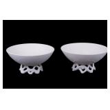 Boehm Porcelain Center Bowls (Pair)