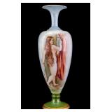 Early Belleek Hand Painted Porcelain Vase
