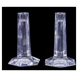 Pair of Tiffany & Co Crystal Candlesticks, FLW