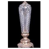 Early Cut Crystal and Silver Plated Lamp