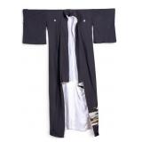Japanese Black Kimono with Crane Motif