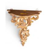 Italian Carved Gilt Wood Wall Shelf Sconce