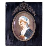 Antique Celluloid Painting After George Romney