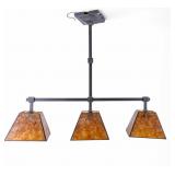 Pool Table Light w/ 3 Mica Shades