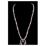 Native American Silver Necklace with Naja