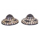 Vintage SKC Tiffany-Style Lamp Shade Pair