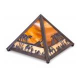 Meyda Tiffany Slag Glass Pyramid Lamp Shade