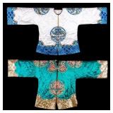 Vintage Bai Hua Silk Embroidered Dragon Robes