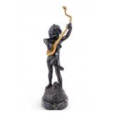 Bronze Child Playing Lute, Attributed to Moreau