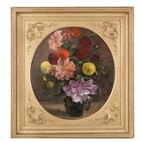 20C Oil on Board Still Life in Gilt Frame