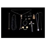 Costume Jewelry w/ Dragon Pendant, Garnet Ring
