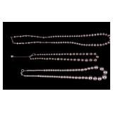 Sterling and Silver Bead Necklaces Nat. Am. Style