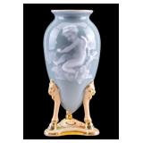 Austrian Porcelain Vase w/ Cherub Decoration