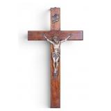 Early Silver Plated Bronze Crucifix
