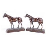 Bronze Vintage Horse Bookends