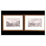 Framed Venice Lithographic Prints (2)