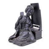 Vintage Japanese Bronze Geisha Bookend