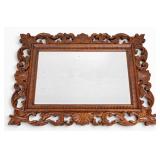 Large Carved Mahogany Wall Mirror
