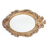 Giltwood and Gesso Oval Wall Mirror