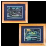 Bukufu Ohno (1888-1976) Woodblock Print Pair
