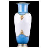 Hand Painted Opaline Glass Vase