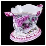 Vintage Chinoiserie Porcelain Compote