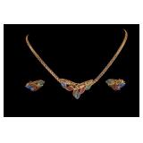 Trifari Necklace + Earrings