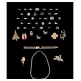 Austrian Crystal Necklace, Costume Rings, Brooches