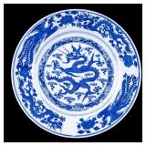 Vintage Chinese Dragon & Phoenix Plate