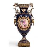 French Palace Cobalt Sevres Style Vase